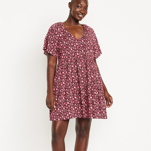 NWT Old Navy 4X Sing Dress Floral Flutter Sleeve - Picture 1 of 13